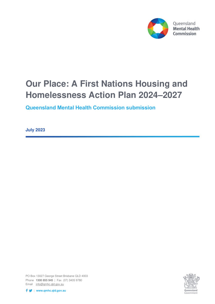 Thumbnail of Our Place: A First Nations Housing and Homelessness Action Plan