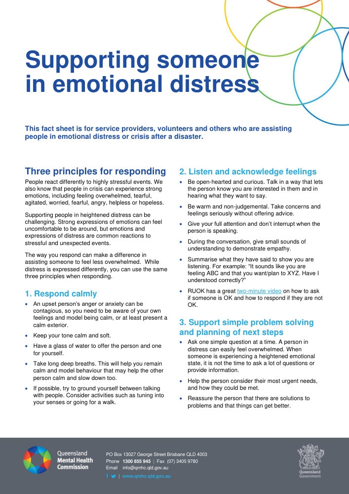 Thumbnail of Supporting someone in emotional distress