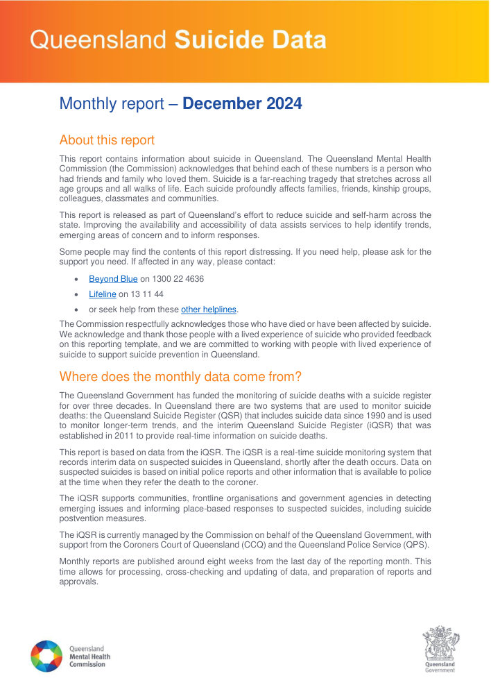 Thumbnail of Queensland Suicide Data December 2024