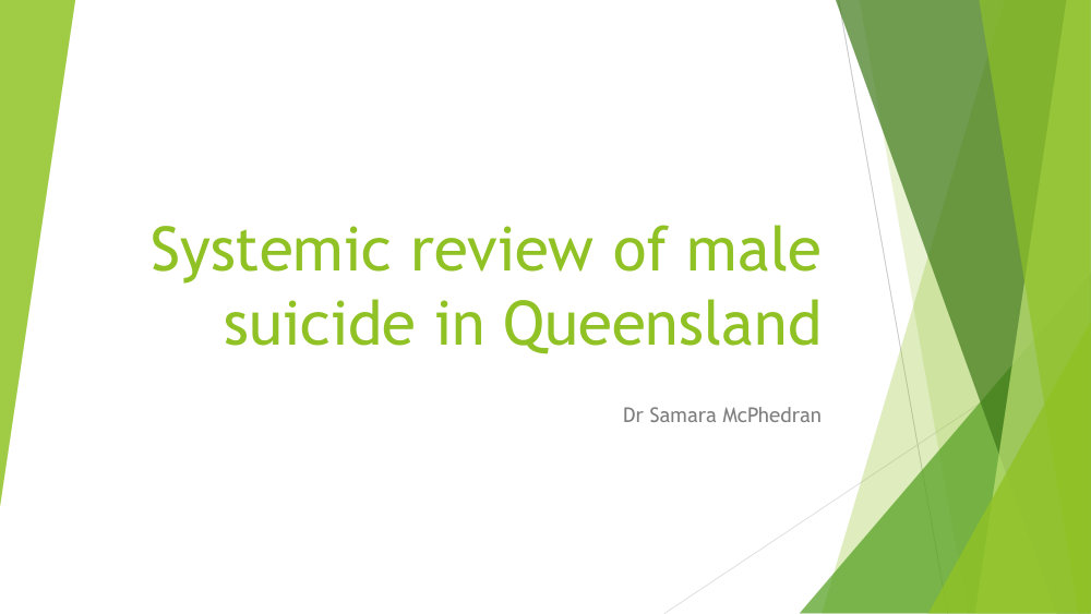 Thumbnail of Male suicide systemic review: presentation