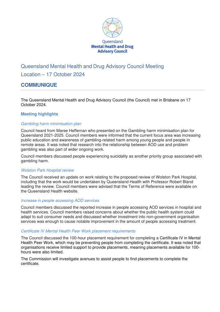 Thumbnail of Council communique October 2024