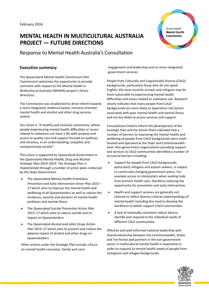 Thumbnail of Mental health in multicultural Australia future directions
