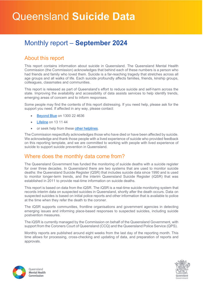 Thumbnail of Queensland Suicide Data September 2024